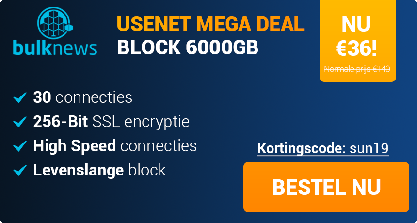 Usenet Block 6000GB Actie